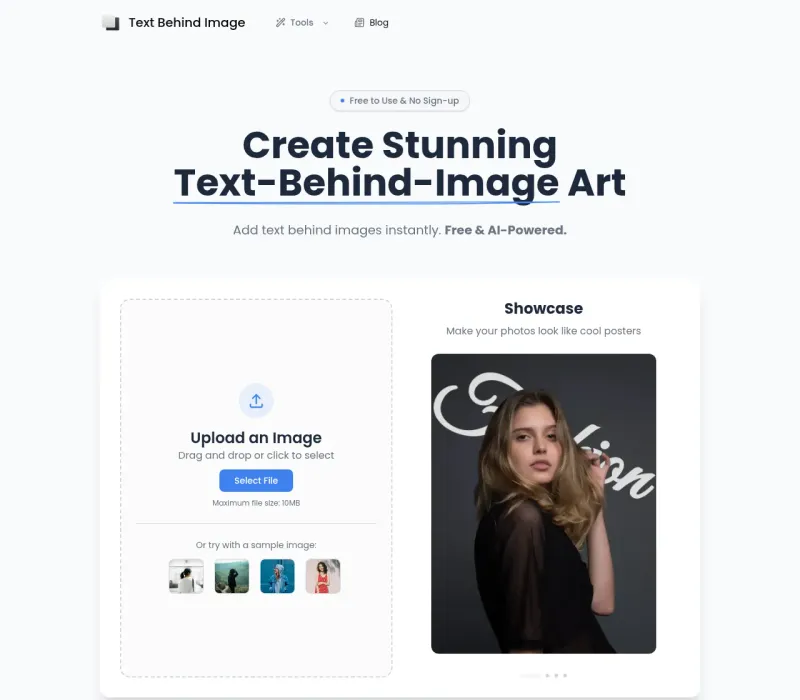 Text Behind Image